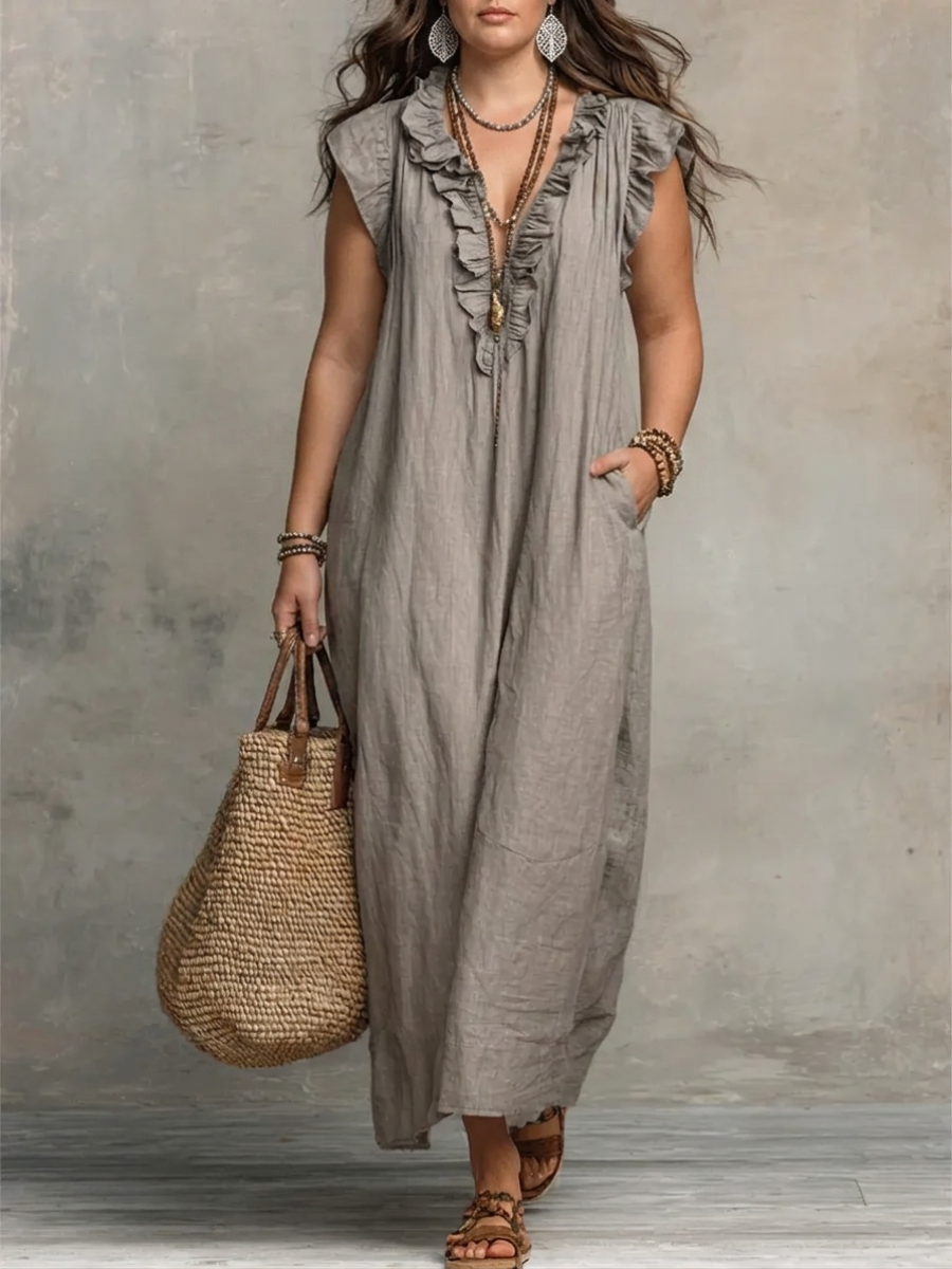Elegancka letnia sukienka maxi