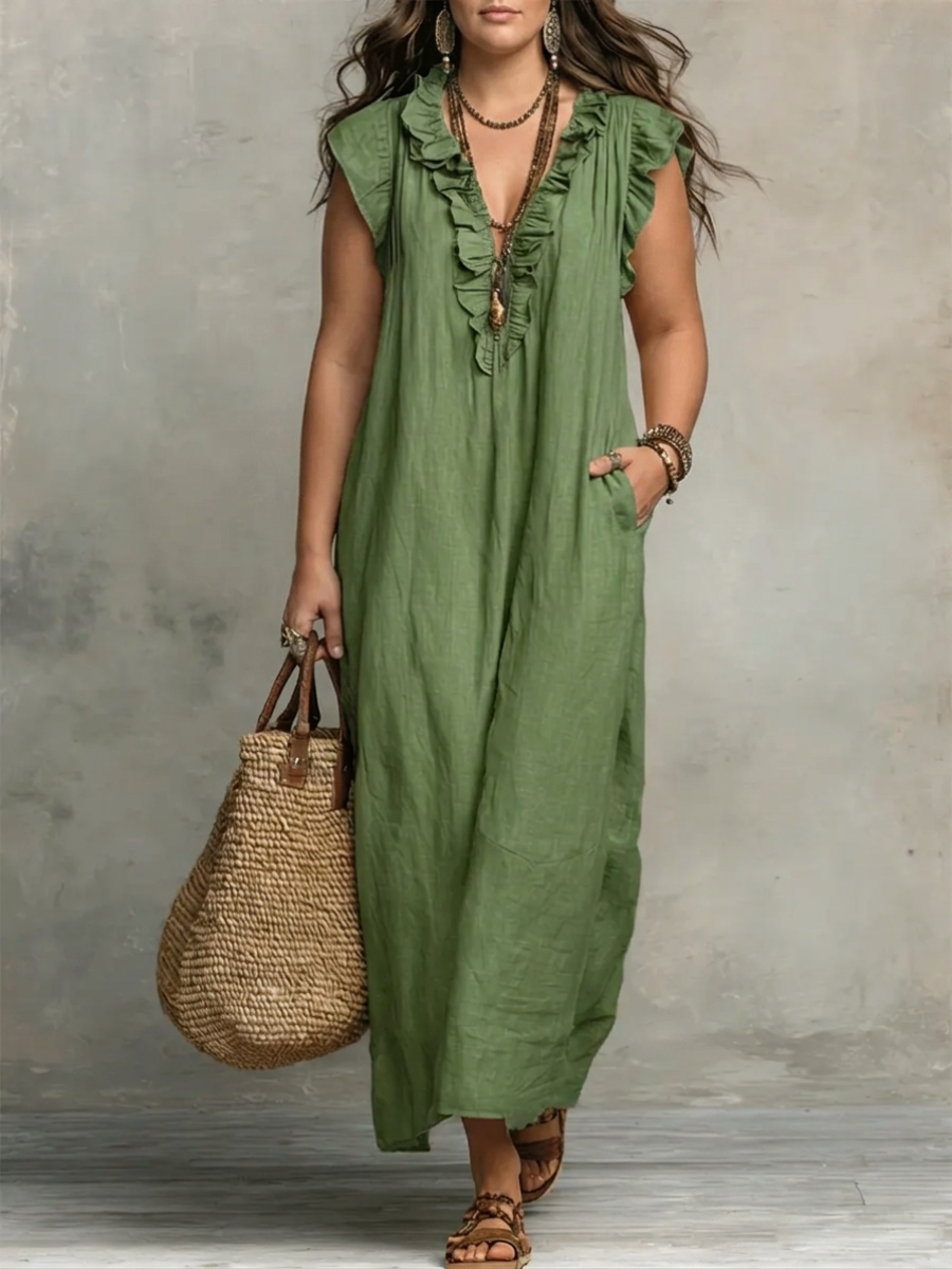Elegancka letnia sukienka maxi