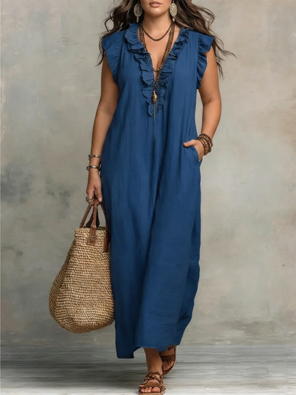 Elegancka letnia sukienka maxi