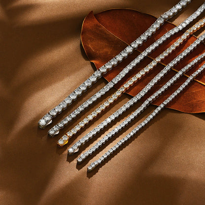 Bransoletka tenisowa z moissanitem
