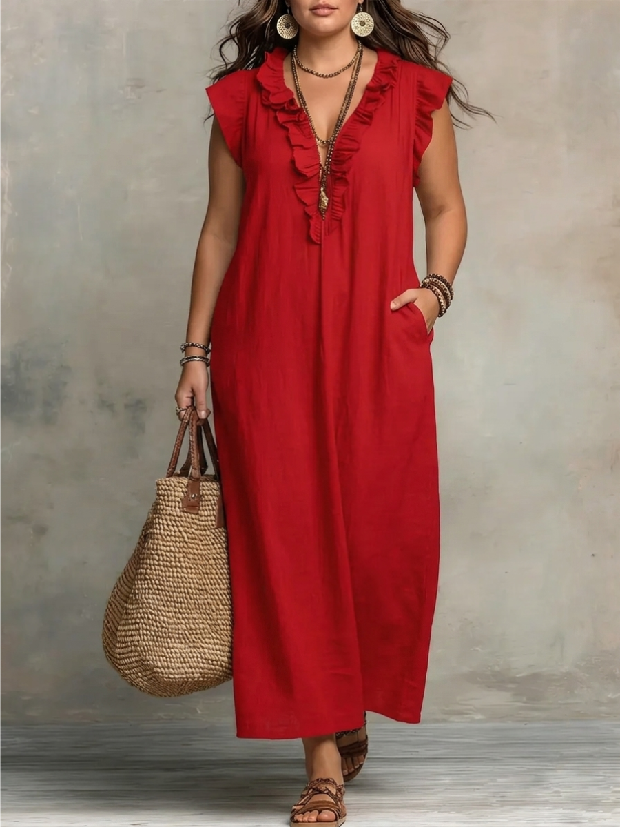 Elegancka letnia sukienka maxi