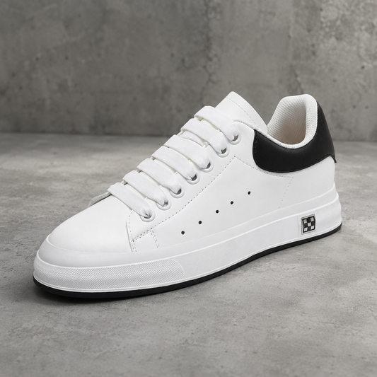 Białe klasyczne sneakersy podwyższające +8 cm