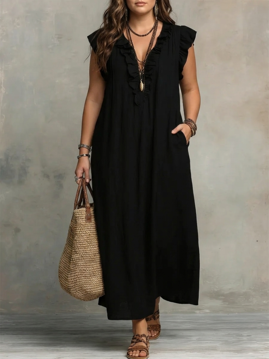 Elegancka letnia sukienka maxi