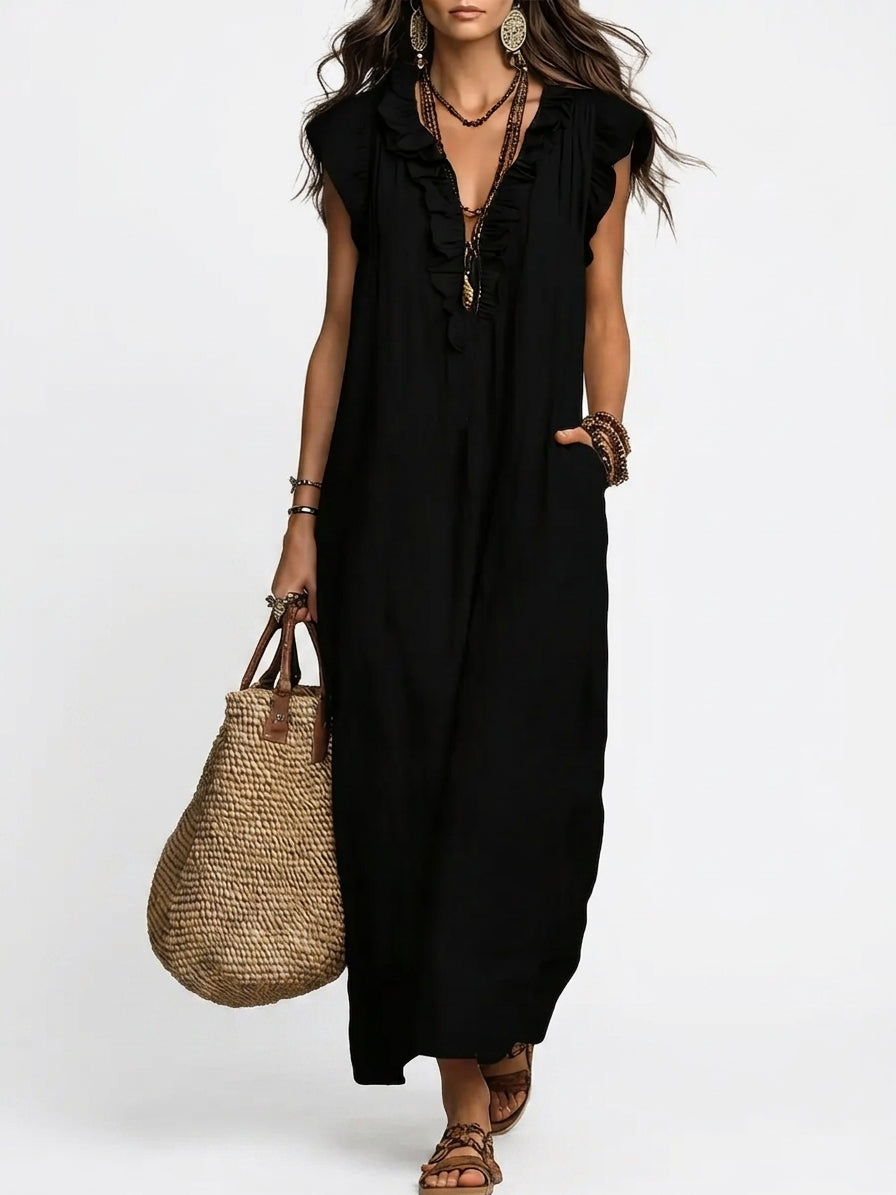 Elegancka letnia sukienka maxi