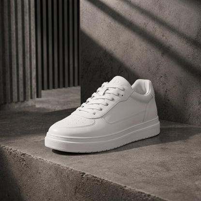 Białe ortopedyczne sneakersy casual