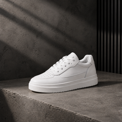 Białe ortopedyczne sneakersy casual