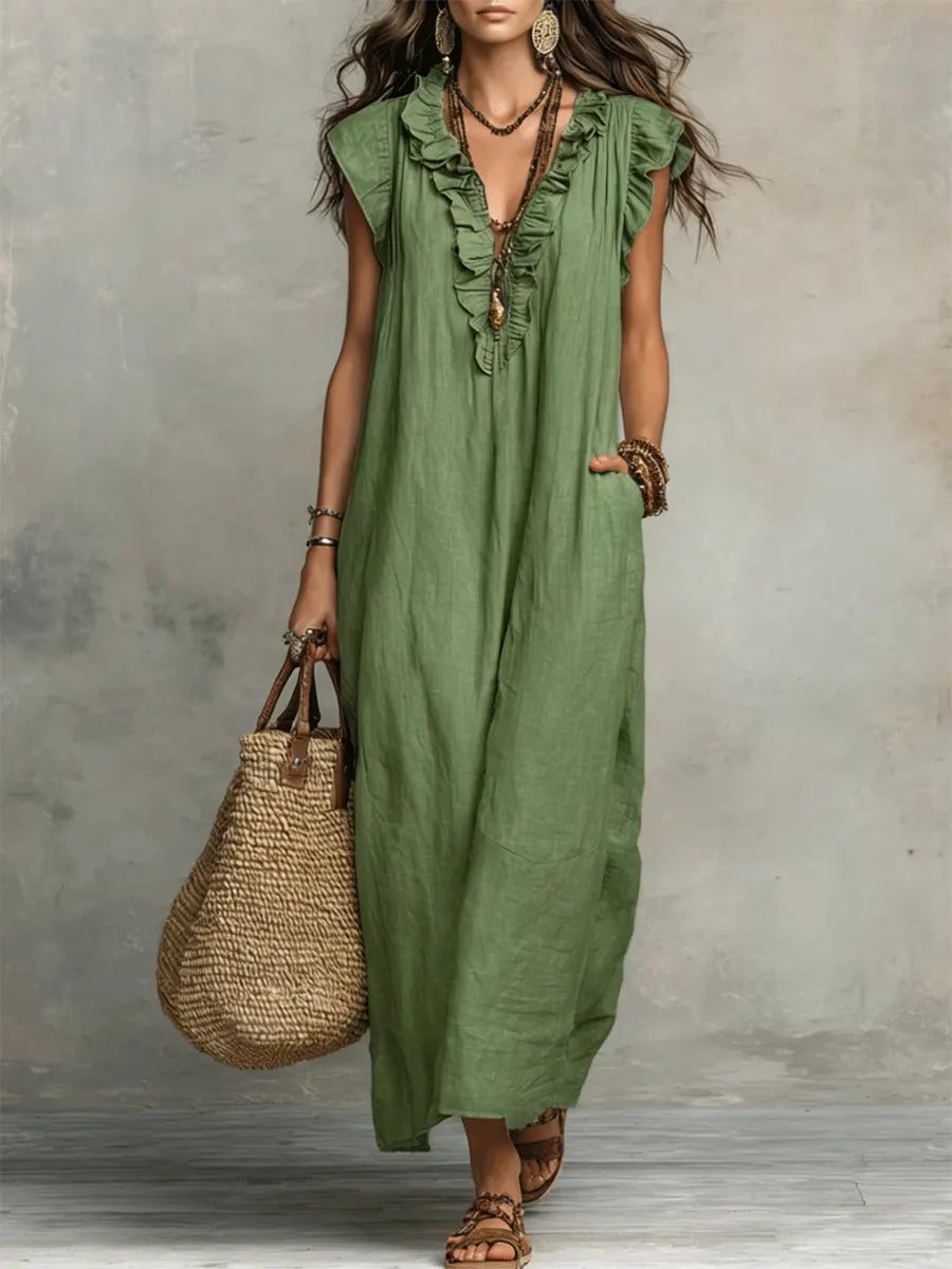Elegancka letnia sukienka maxi