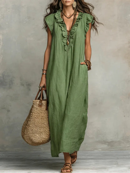 Elegancka letnia sukienka maxi