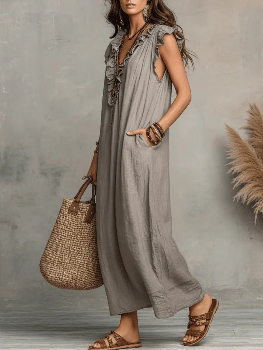 Elegancka letnia sukienka maxi
