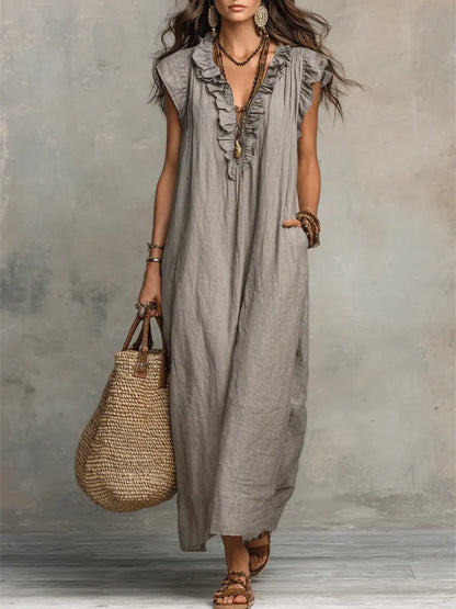 Elegancka letnia sukienka maxi