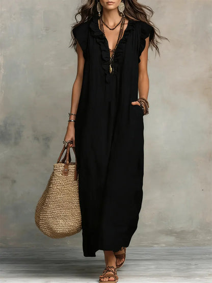 Elegancka letnia sukienka maxi