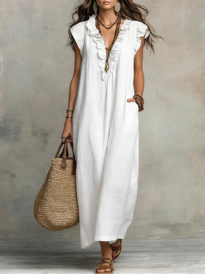 Elegancka letnia sukienka maxi