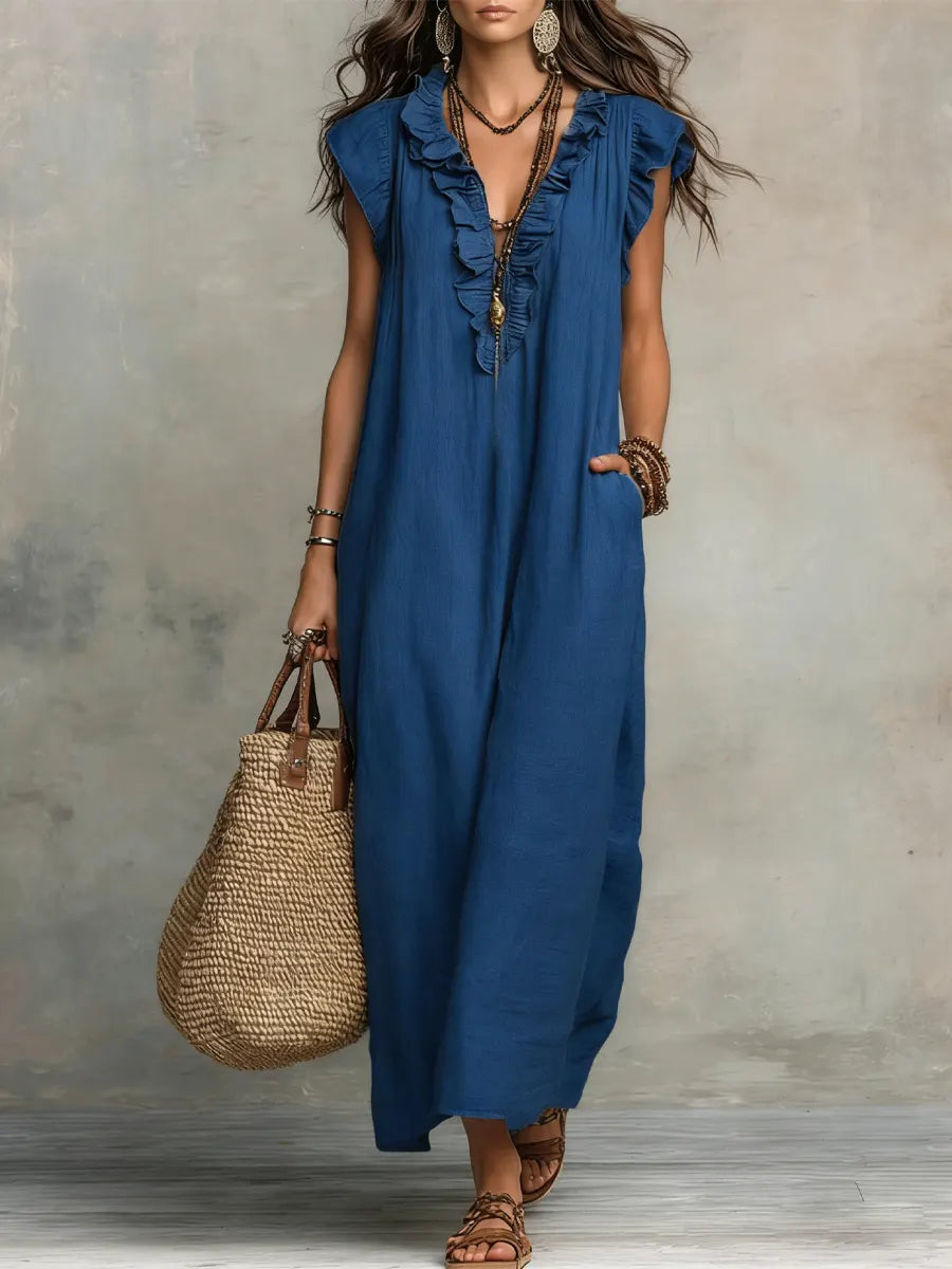 Elegancka letnia sukienka maxi
