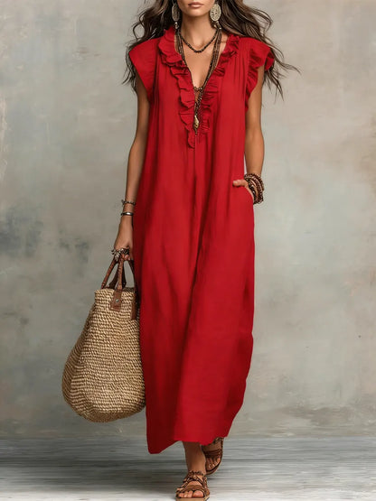 Elegancka letnia sukienka maxi